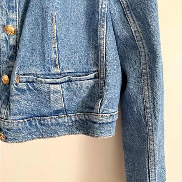 J. Crew Light Blue Cropped Denim Jacket - Picture 6 of 7